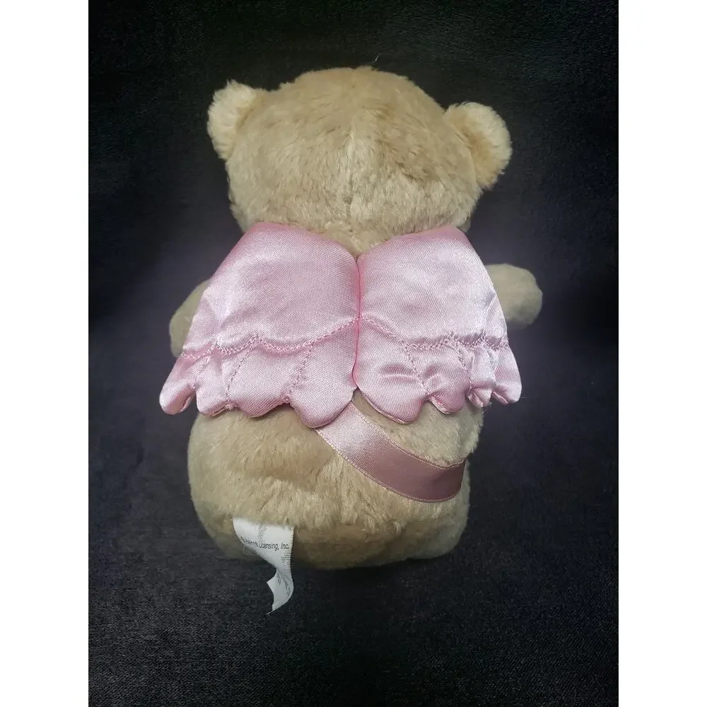 Vintage Hallmark Cupid Angel Magnetic Kiss Kiss Stuffed Plush Bear